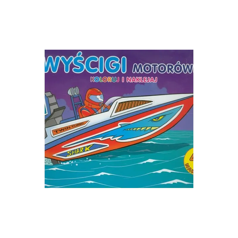 WYŚCIGI MOTORÓWEK KOLORUJ I WKLEJAJ