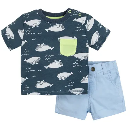 T-SHIRT + SPODENKI CHŁOPIĘCE WIELORYB 62 CM COOL CLUB