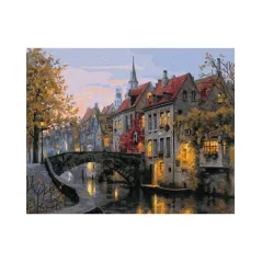 WIECZÓR BELGIJSKI MALOWANIE PO NUMERACH 40 X 50 CM