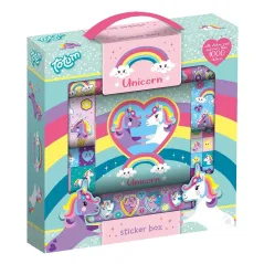 JEDNORIOŻCE WALIZKA KREATYWNA 1000 NAKLEJEK UNICORN 3+ - TM Essentials