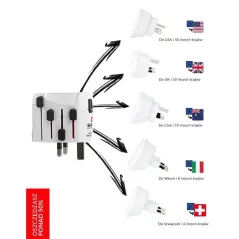 Adapter Podróżny 6W1 Polska/Świat  Pro Light Usb Skross Pro 1.302540,