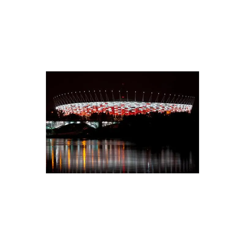 KARTKA POCZTOWA 3D WARSZAWA STADION NARODOWY NOCĄ