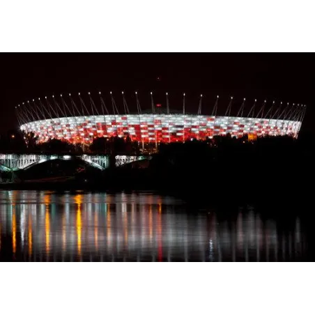 Kartka Pocztowa 3D Warszawa Stadion Narodowy Nocą