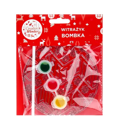 WITRAŻYK BOMBKA CREATIVE WINTER + FARBKI ZESTAW KREATYWNY
