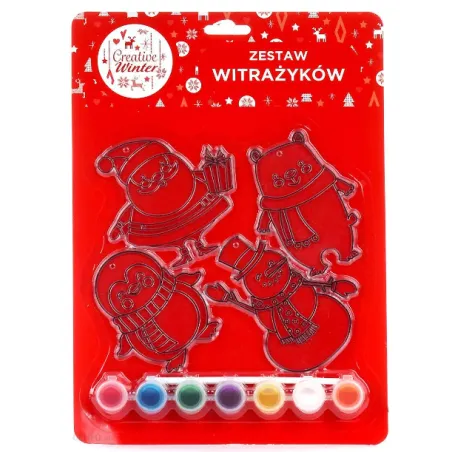 WITRAŻYKI 4SZT. + FARBKI ZESTAW KREATYWNY