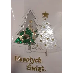 KARNET ŚWIĄTECZNY WESOŁYCH ŚWIĄT Z KOPERTĄ