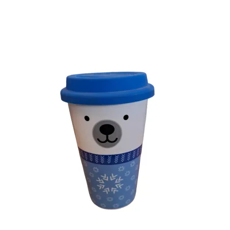 KUBEK TERMICZNY CERAMICZNY MIŚ 300 ML