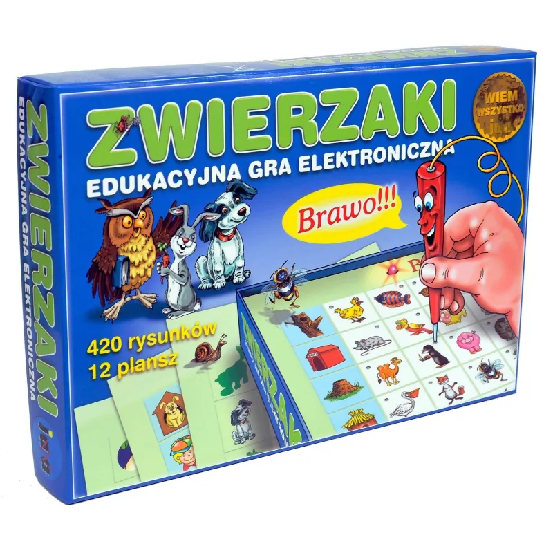 ZWIERZAKI EDUKACYJNA GRA ELEKTRONICZNA 4+