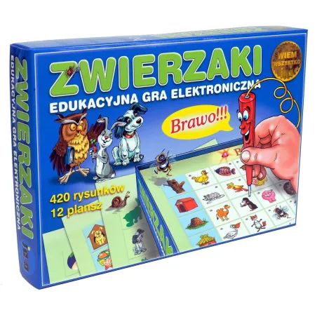 ZWIERZAKI EDUKACYJNA GRA ELEKTRONICZNA 4+