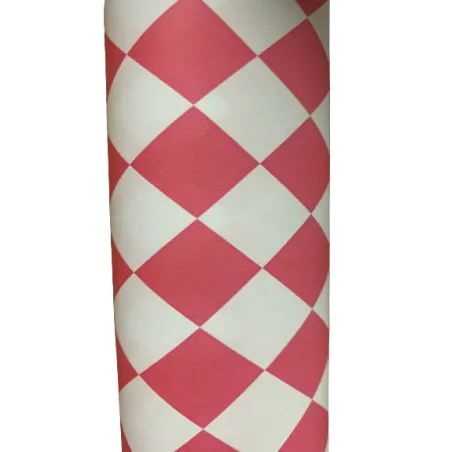 PAPIER OZDOBNY 200 X 70 CM RÓŻOWO-BIAŁY
