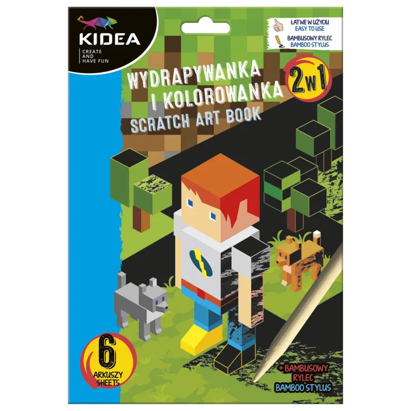 WYDRAPYWANKA I KOLOROWANKA 2W1 KIDEA GAME