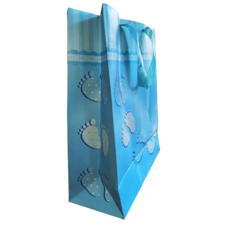 TOREBA PREZENTOWA NIEBIESKA 32 X 26 X 12 CM