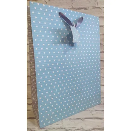 TORBA PREZENTOWA BŁĘKITNA 42 X 31 X 12 CM