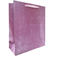 TORBA PREZENTOWA GLITTER FIOLET 26 X 33 CM
