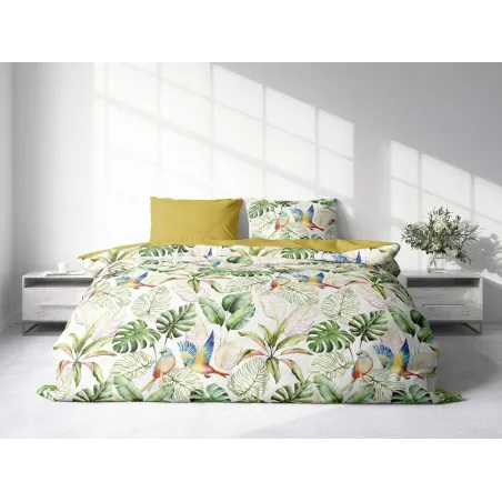 Komplet Pościeli Bawełnianej Poszwa 220 X 200 + 2 Poszewki 70 X 80