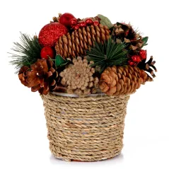 STROIK BOŻONARODZENIOWY W KOSZYCZKU MERRY MERRY