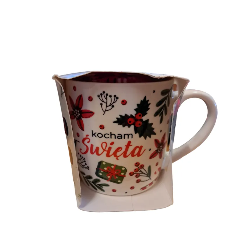 KUBEK ŚWIĄTECZNY KOCHAM ŚWIĘTA 380ML ZE SKARPETAMI