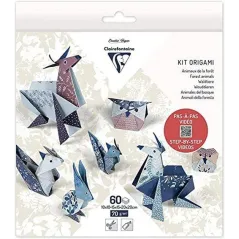 PAPIER ORIGAMI KIT ANIMALS 3 FORMY 60 KARTEK