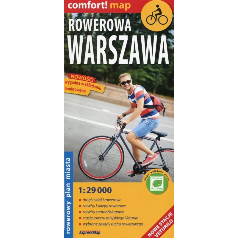 ROWEROWA WARSZAWA. ROWEROWY PLAN MIASTA 1 : 29 000