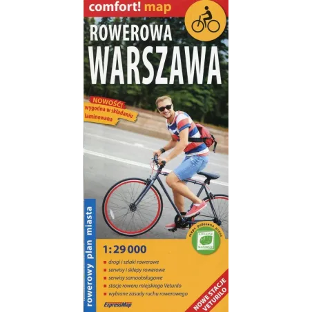 ROWEROWA WARSZAWA. ROWEROWY PLAN MIASTA 1 : 29 000