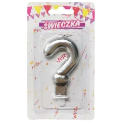 ŚWIECZKA ? SREBRNA 7CM