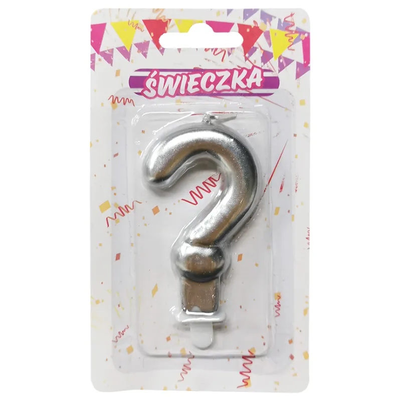 ŚWIECZKA ? SREBRNA 7CM