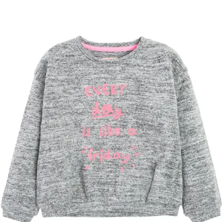 BLUZA DZIEWCZĘCA CIENKA SZARA 128CM COOL CLUB