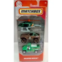 SAMOCHODZIKI METALOWE MATCHBOX WILDFIRE RESCUE 3-PAK 3+
