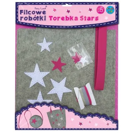 TOREBKA FILCOWA DUŻA STARS FILCOWE ROBÓTKI 5+ - Stnux