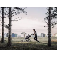 WÓZEK SPACEROWY DO BIEGANIA THULE GLIDE 2 JET BLACK
