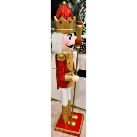 Figurka Drewniany Dziadek Do Orzechów 60 Cm