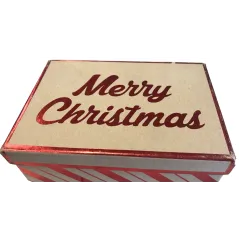 PUDEŁKO PREZENTOWE PROSTOKĄTNE MERRY CHRISTMAS