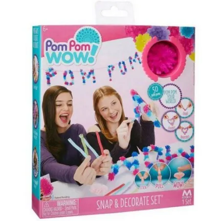 POM POM WOW - ZESTAW OZDOBNYCH POMPONÓW 6+