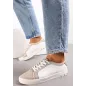 Biało Złote Sneakersy Z Ćwiekami Na Podeszwie Z Błyszczącymi Wstawkami Rozmiar 38 Biało Złote Sneakersy Z Ćwiekami Na Podeszwie Z Błyszczącymi Wstawkami Rozmiar 38