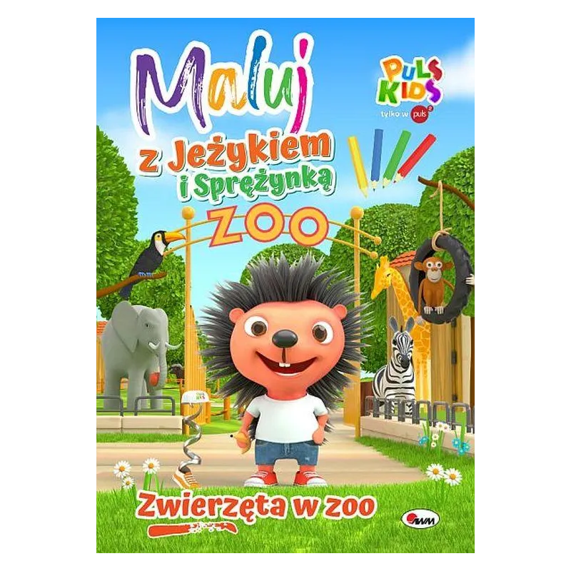 ZWIERZĘTA W ZOO. MALUJ Z JEŻYKIEM I SPRĘŻYNKĄ