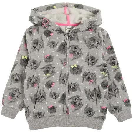 BLUZA BAWEŁNIANA Z KAPTUREM W KOTKI ROZMIAR 110 CM COOL CLUB