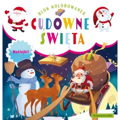 Cudowne święta. Blok kolorowanek  naklejki