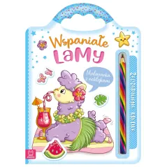 WSPANIAŁE LAMY MALOWANKA Z NAKLEJKAMI