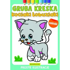 KOCIAKI ŁOBUZIAKI. KOLOROWANKA Z NAKLEJKAMI