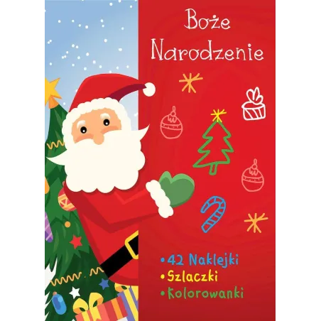 BOŻE NARODZENIE NAKLEJKI SZLACZKI KOLOROWANKI