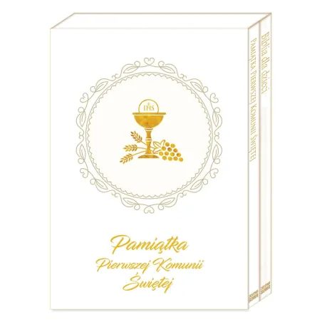 BIBLIA + PAMIĄTKA PIERWSZEJ KOMUNII ŚWIĘTEJ - Zielona Sowa