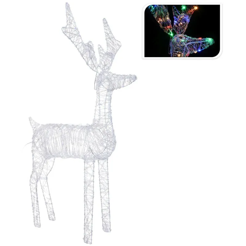 ŚWIECĄCY RENIFER 120 LED DEKORACJA ŚWIĄTECZNA 120 CM