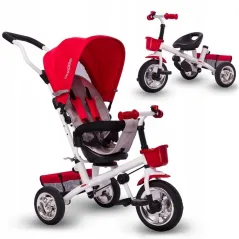 ROWEREK TRÓJKOŁOWY Z DASZKIEM CZERWONY RICOKIDS