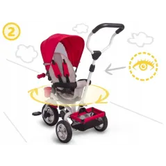 Rowerek Trójkołowy Z Daszkiem Czerwony Ricokids