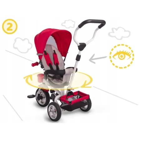 Rowerek Trójkołowy Z Daszkiem Czerwony Ricokids