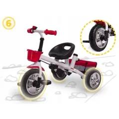 ROWEREK TRÓJKOŁOWY Z DASZKIEM CZERWONY RICOKIDS