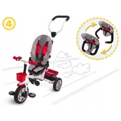 ROWEREK TRÓJKOŁOWY Z DASZKIEM CZERWONY RICOKIDS