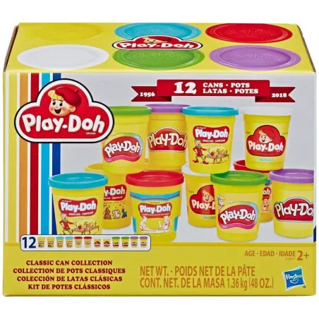 KLASYCZNE KOLEKCJA CIASTOLINA PLAY-DOH 12 TUB 2+