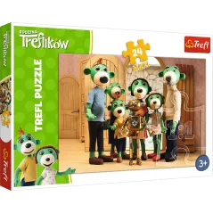 PORTRET RODZINNY Z ROBOTEM RODZINA TREFLIKÓW PUZZLE 24 MAXI 3+