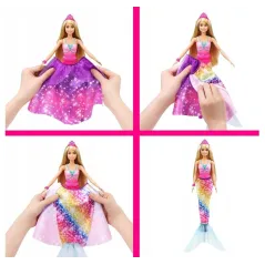 Lalka Barbie Dreamtopia Księżniczka Syrenia Przemiana 3+